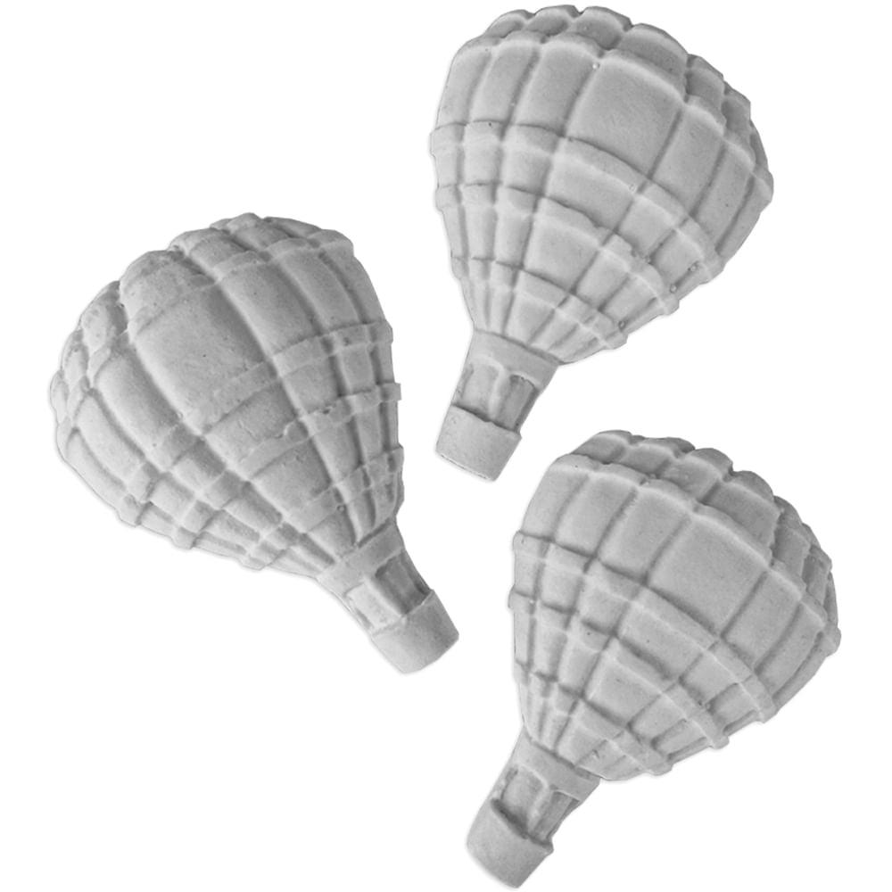 Aplique Balão Redondo 4,8x3,5cm com 3 unidades Resina - Palácio da Arte