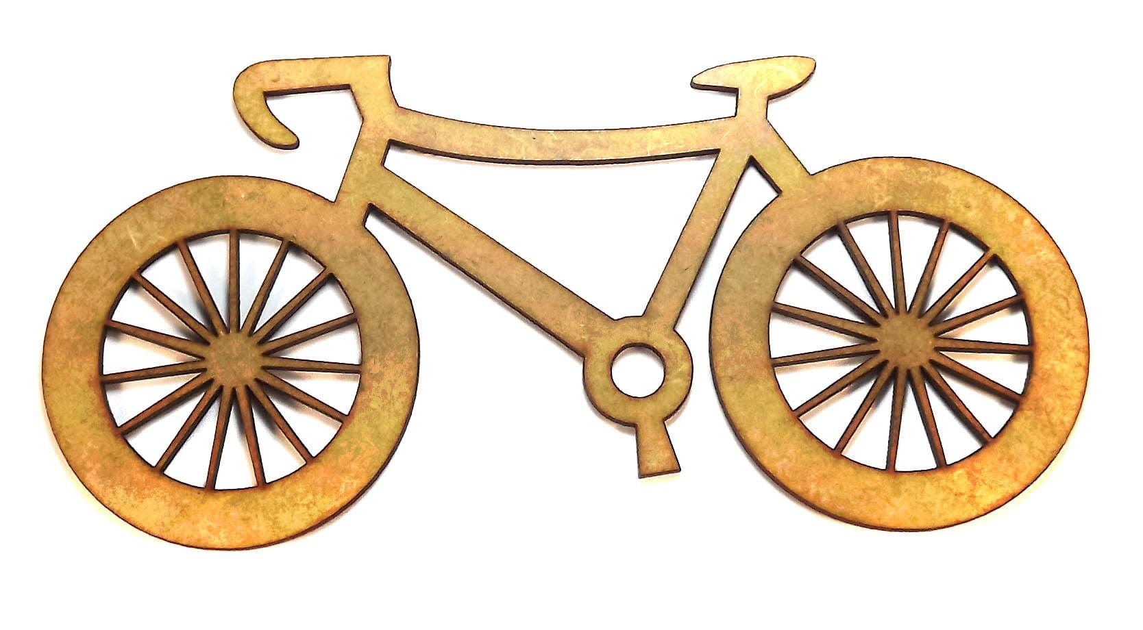 Aplique Bicicleta 18x9cm em MDF - Palácio da Arte