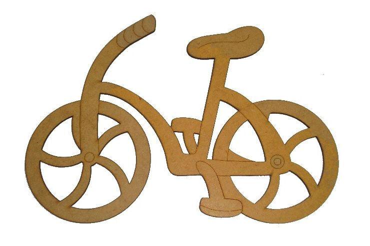 Aplique Bicicleta Criança 7x5cm em MDF - Palácio da Arte