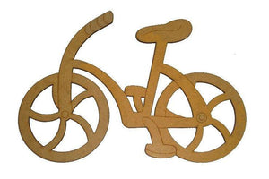 Aplique Bicicleta Criança 7x5cm em MDF - Palácio da Arte