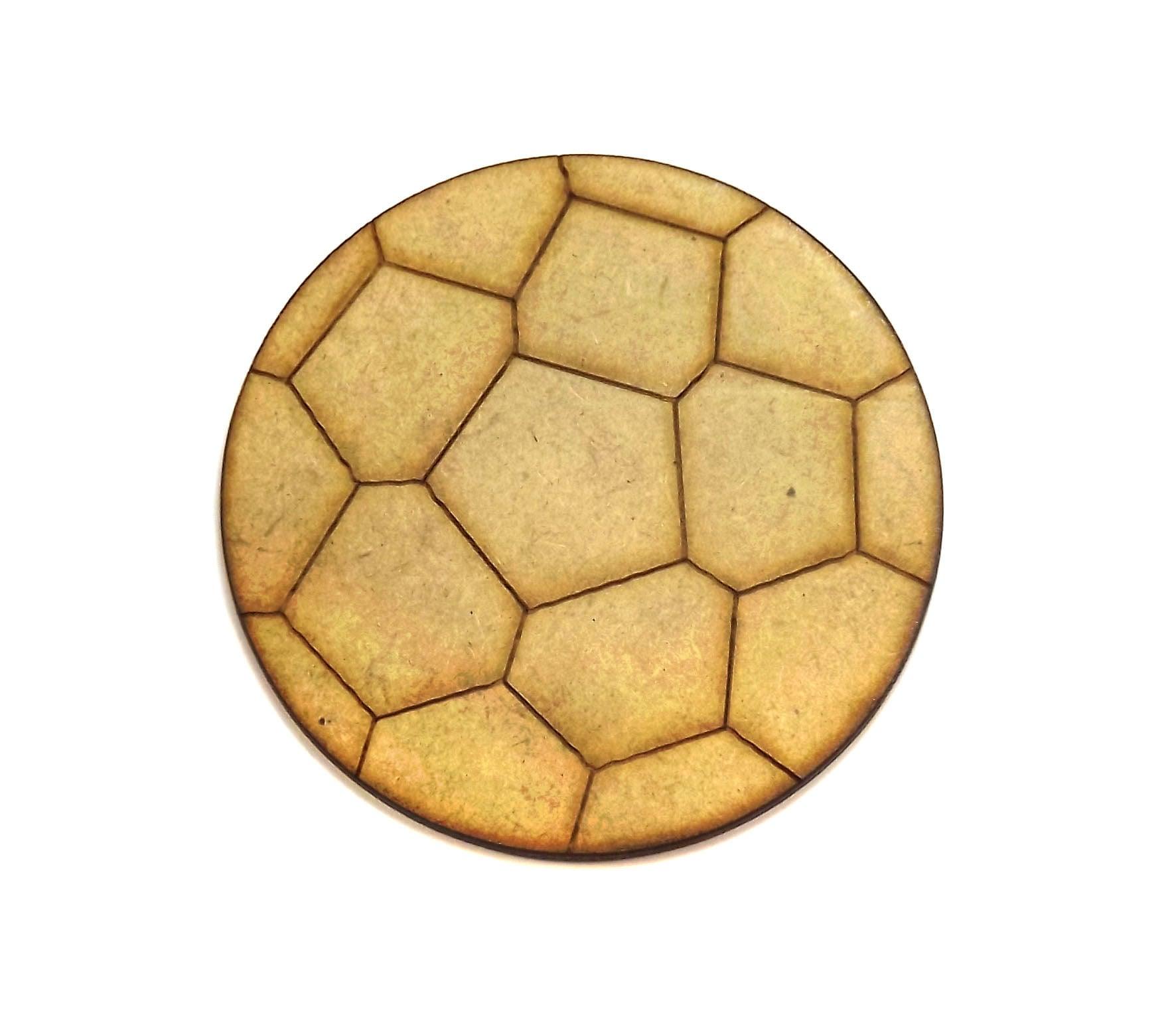 Aplique Bola de Futebol 4x4cm em MDF - Palácio da Arte