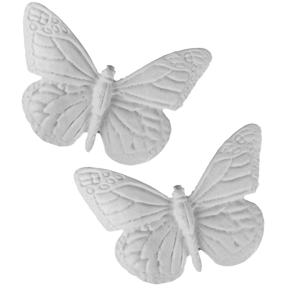 Aplique Borboleta Delicada 4x5,7cm com 2 unidades Resina - Palácio da Arte