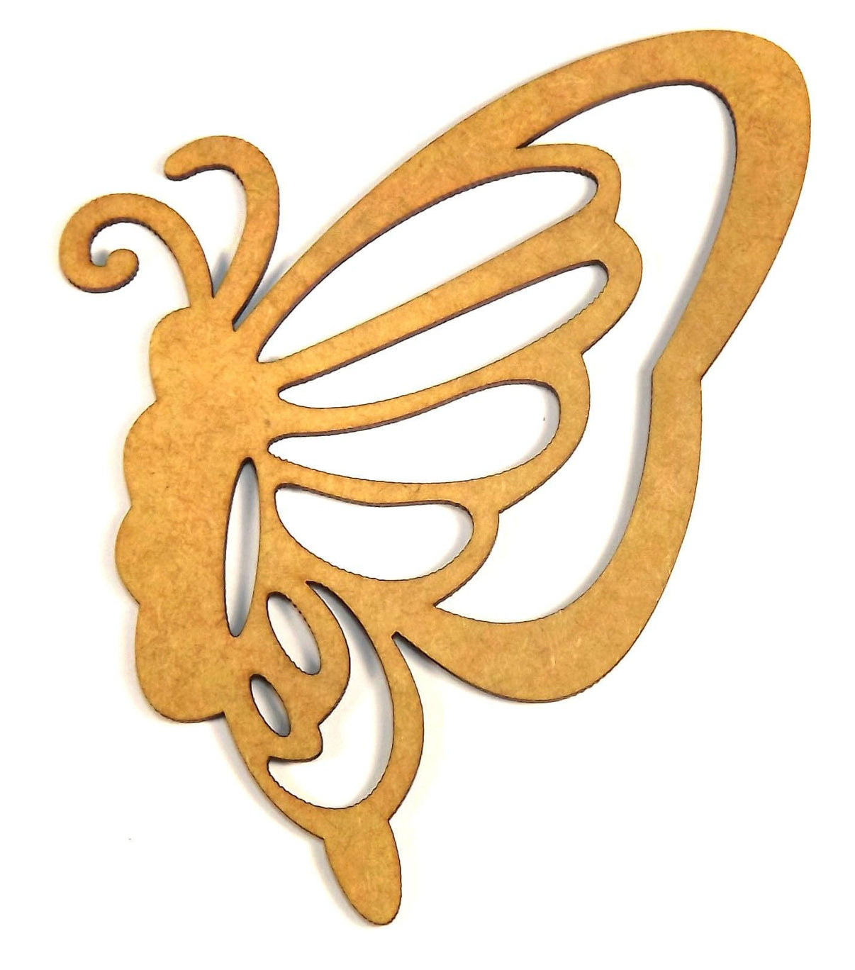 Aplique Borboleta Vazada de Lado 13x11cm em MDF - Palácio da Arte