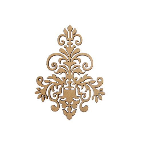 Aplique Brasão Arabesco 8x6,5cm em MDF - Palácio da Arte