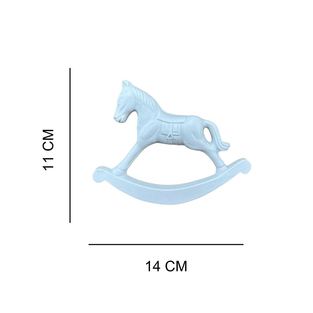 Aplique Cavalo de Balanço 11x14,3cm Resina - Palácio da Arte