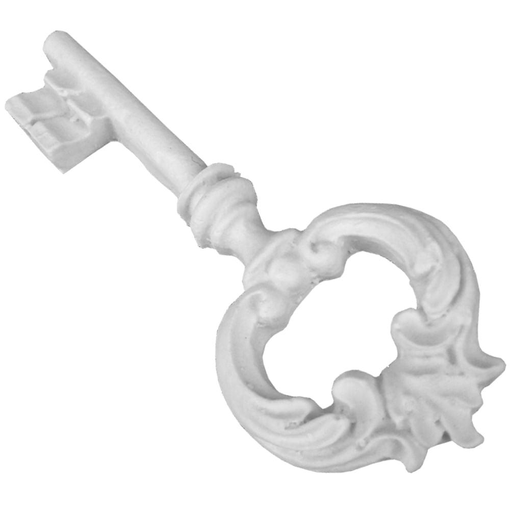 Aplique Chave 3,8x9cm Resina - Palácio da Arte