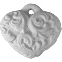 Aplique com Pendurador Coração 7x6,5cm Resina - Palácio da Arte