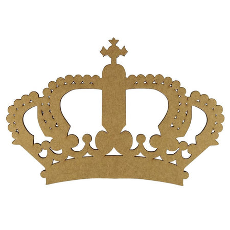 Aplique Coroa Imperial 10x6,8cm em MDF - Palácio da Arte