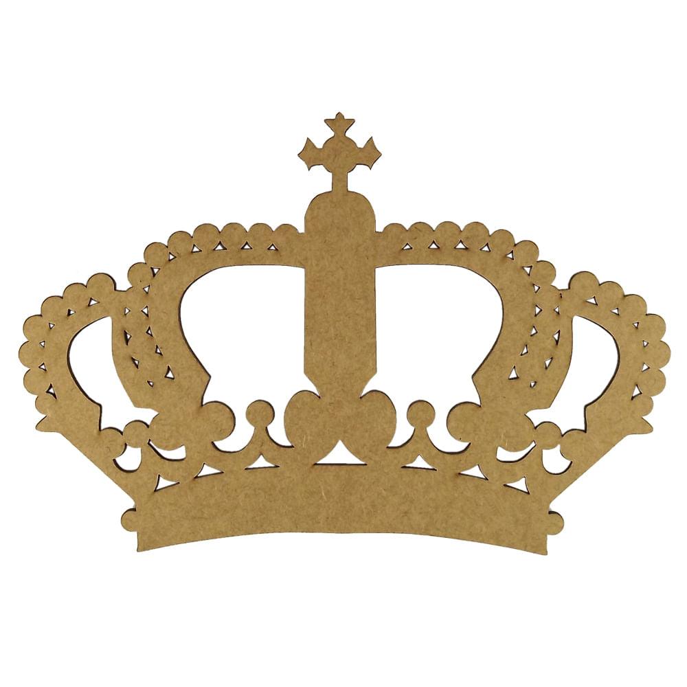 Aplique Coroa Imperial 30x21cm em MDF - Palácio da Arte