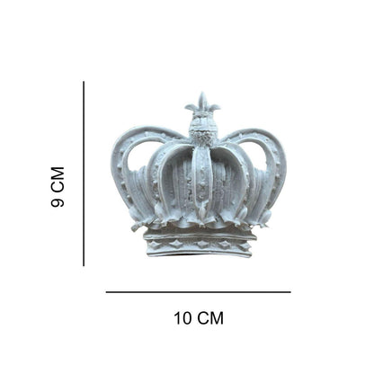 Aplique Coroa Imperial Rei 10x10,5x2,5cm Resina - Palácio da Arte