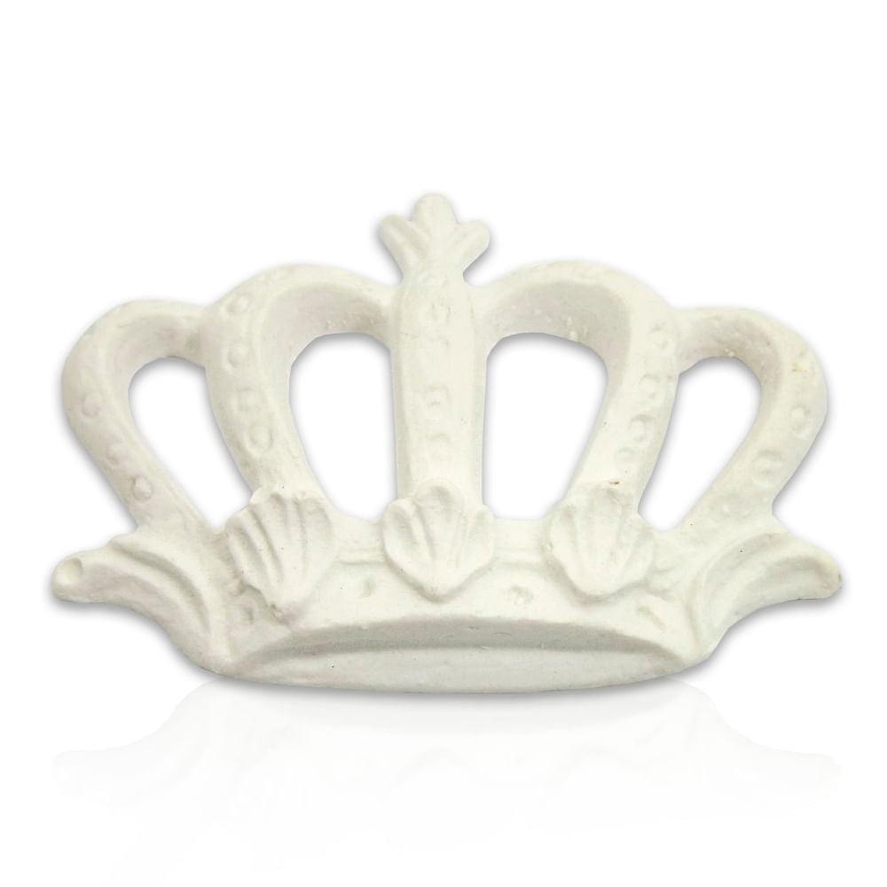 Aplique Coroa Trabalhada Vazada 12,5x9,5cm Grande Resina - Palácio da Arte