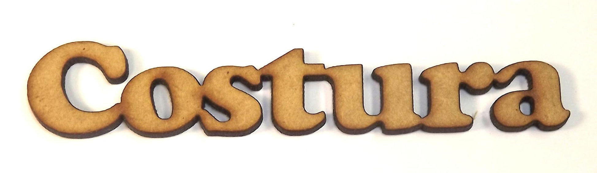 Aplique Costura Forma 16x3cm em MDF - Palácio da Arte