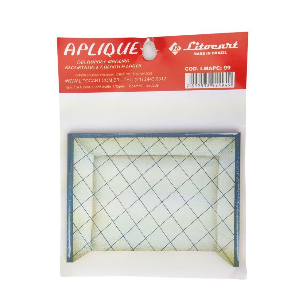 Aplique Decorativo 10cm LMAPC-099 Futebol Brasil em MDF Litocart - Palácio da Arte