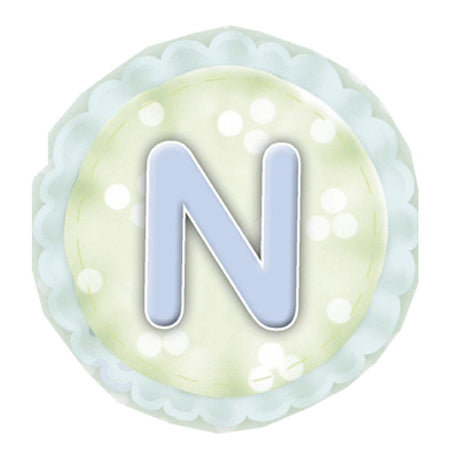 Aplique Decorativo 10cm LMAPC-279 Placa Letra N Azul em MDF Litocart - Palácio da Arte