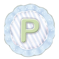 Aplique Decorativo 10cm LMAPC-281 Placa Letra P Azul em MDF Litocart - Palácio da Arte