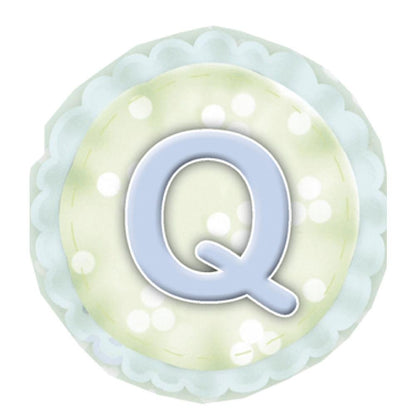 Aplique Decorativo 10cm LMAPC-282 Placa Letra Q Azul em MDF Litocart - Palácio da Arte