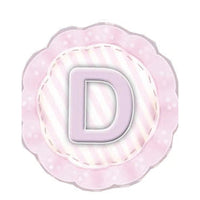 Aplique Decorativo 10cm LMAPC-295 Placa Letra D Rosa em MDF Litocart - Palácio da Arte