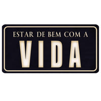 Aplique Decorativo 10cm LMAPC-438 Estar de Bem com a Vida em MDF Litocart - Palácio da Arte