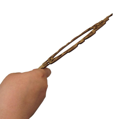 Aplique Espelho de Mão Flor Vazado 15x30cm em MDF - Palácio da Arte