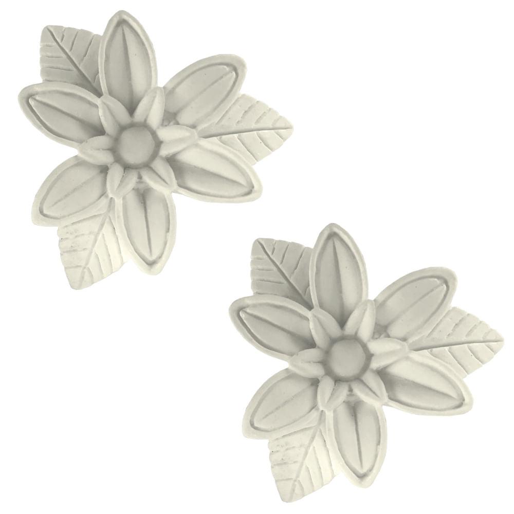 Aplique Flor de Amarilis 5x4,5cm com 2 unidades Resina - Palácio da Arte