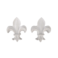 Aplique Flor de Liz 3,5x4,2cm 2 unidades Resina - Palácio da Arte