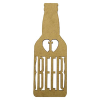Aplique Garrafa I Love Beer 20x7cm em MDF - Palácio da Arte