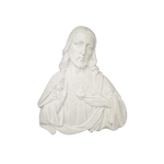 Aplique Imaculado Coração de Jesus 7,5x6,5cm Resina - Palácio da Arte