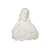 Aplique Imaculado Coração de Jesus 7,5x6,5cm Resina - Palácio da Arte
