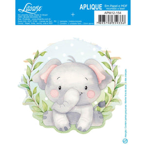 Aplique Litoarte APM12-154 12cm Meu Safari Elefante - Palácio da Arte