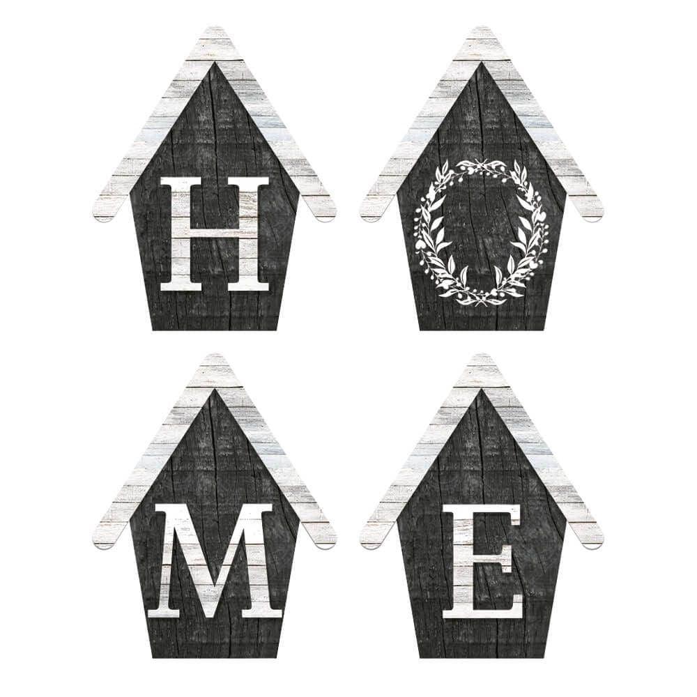 Aplique Litoarte APM3-314 3cm Farm Casinhas Home 4 peças - Palácio da Arte