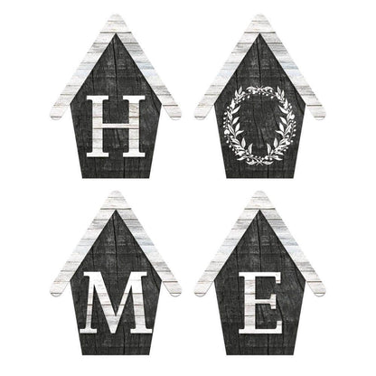Aplique Litoarte APM3-314 3cm Farm Casinhas Home 4 peças - Palácio da Arte