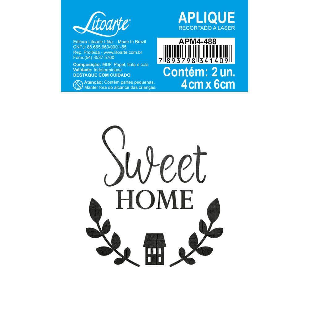 Aplique Litoarte APM4-488 4cm Farm Sweet Home 2 peças - Palácio da Arte
