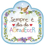 Aplique Litoarte APM8-1285 8cm Tag Frase - Palácio da Arte