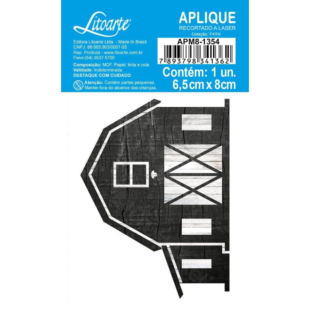 Aplique Litoarte APM8-1354 8cm Farm Celeiro - Palácio da Arte