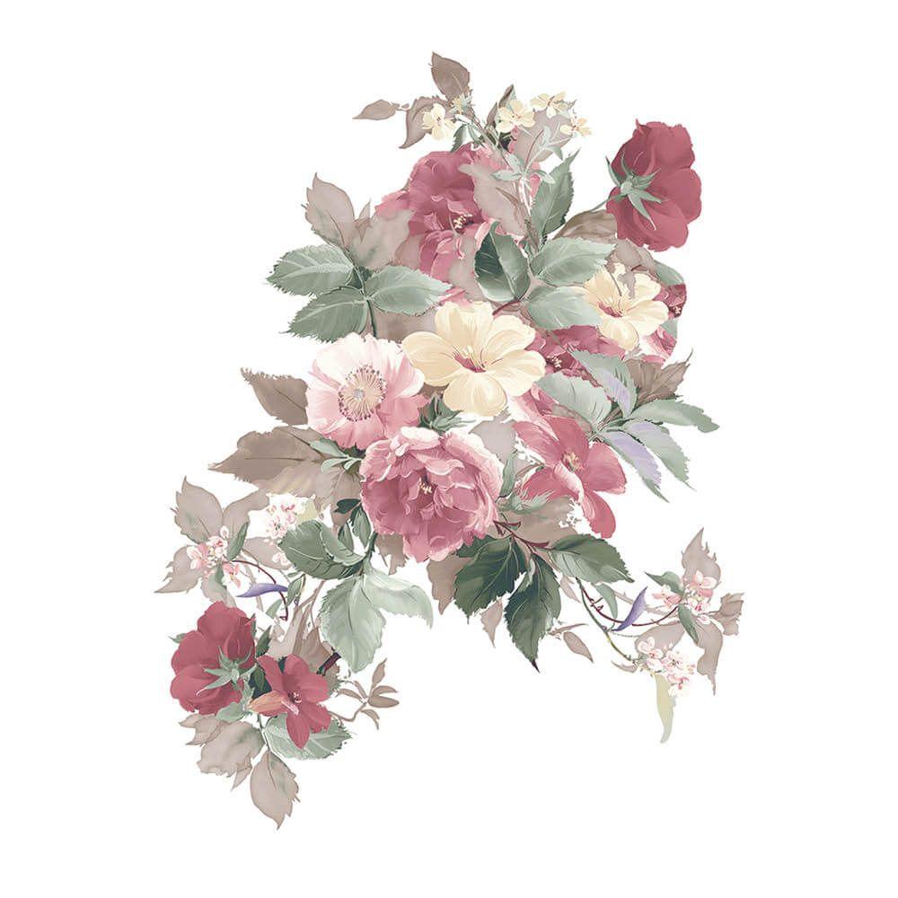 Aplique Litoarte APM8-1355 8cm Flores Vintage - Palácio da Arte