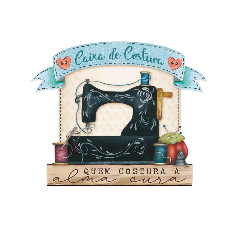 Aplique Litoarte APM8-1363 8cm Costura Vintage Caixa de Costura - Palácio da Arte