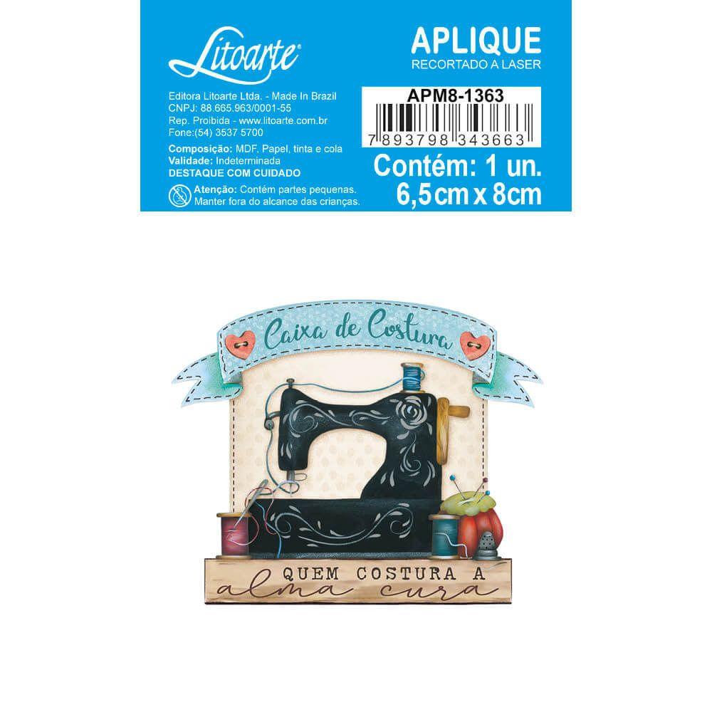 Aplique Litoarte APM8-1363 8cm Costura Vintage Caixa de Costura - Palácio da Arte