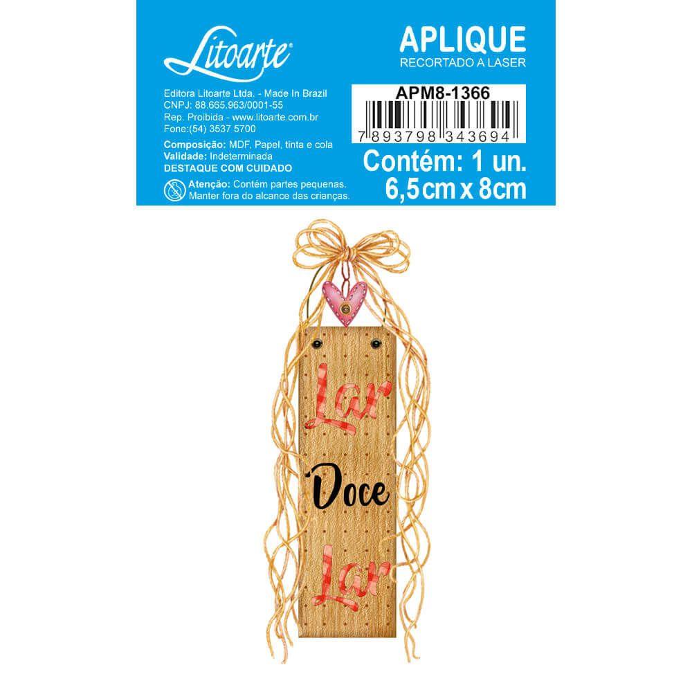 Aplique Litoarte APM8-1366 8cm Galinhas Country Lar Doce Lar - Palácio da Arte