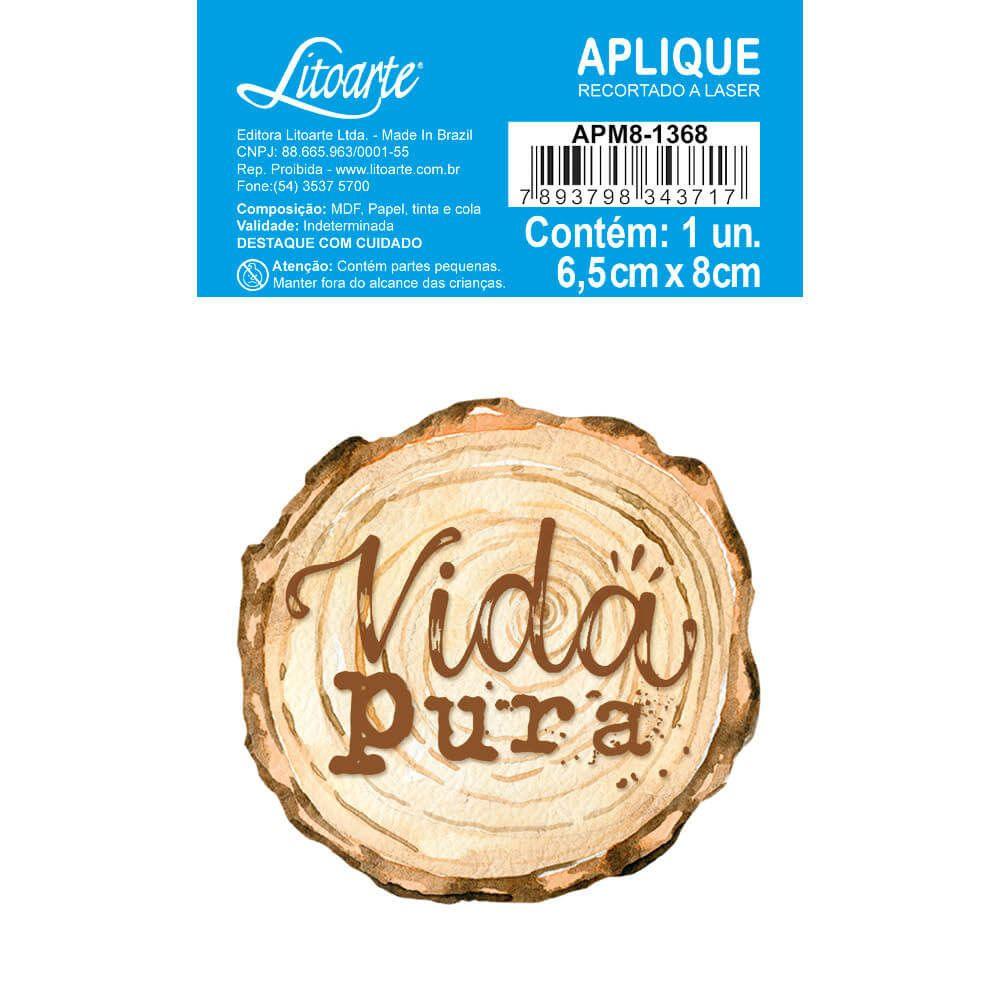 Aplique Litoarte APM8-1368 8cm Farm House Tronco Vida Pura - Palácio da Arte