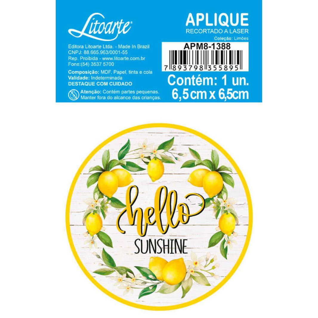 Aplique Litoarte APM8-1388 8cm Limões Hello Sunshine - Palácio da Arte