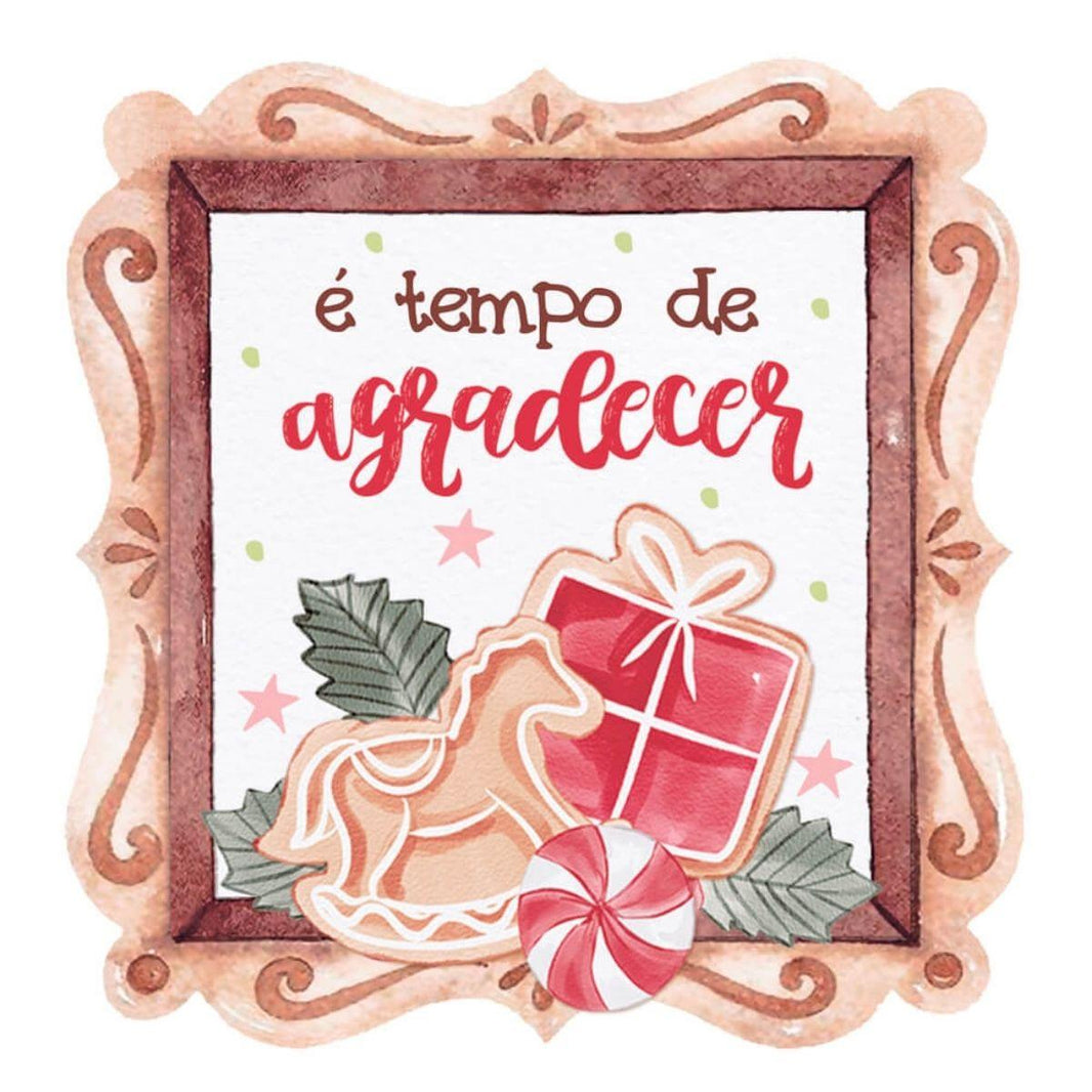 Aplique Litoarte APMN10-009 10cm Natal Mágico Quadro - Palácio da Arte