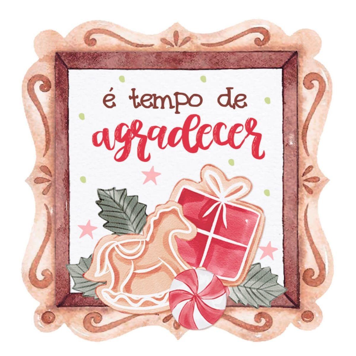 Aplique Litoarte APMN10-009 10cm Natal Mágico Quadro - Palácio da Arte