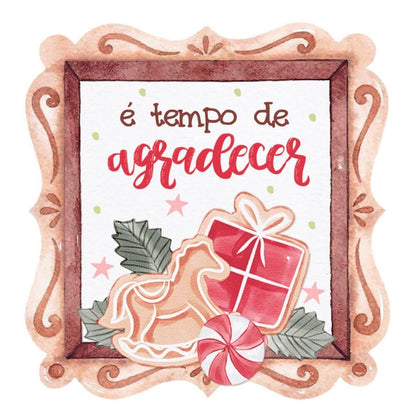 Aplique Litoarte APMN10-009 10cm Natal Mágico Quadro - Palácio da Arte