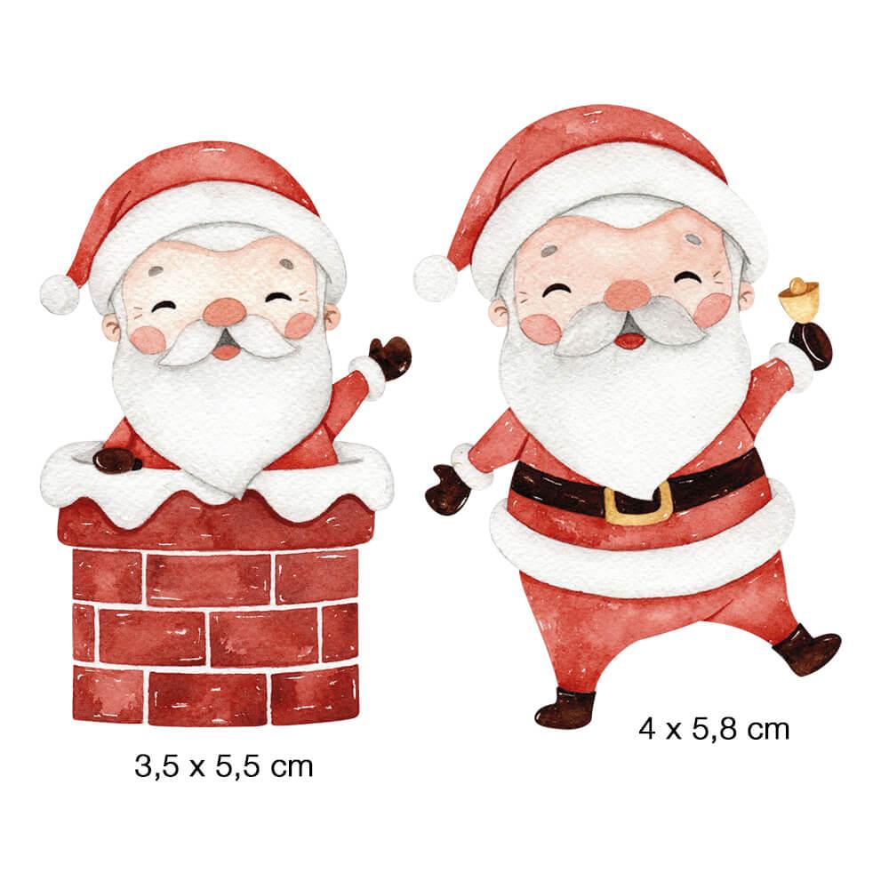 Aplique Litoarte APMN4-025 Doce Natal Papai Noel 2 peças - Palácio da Arte