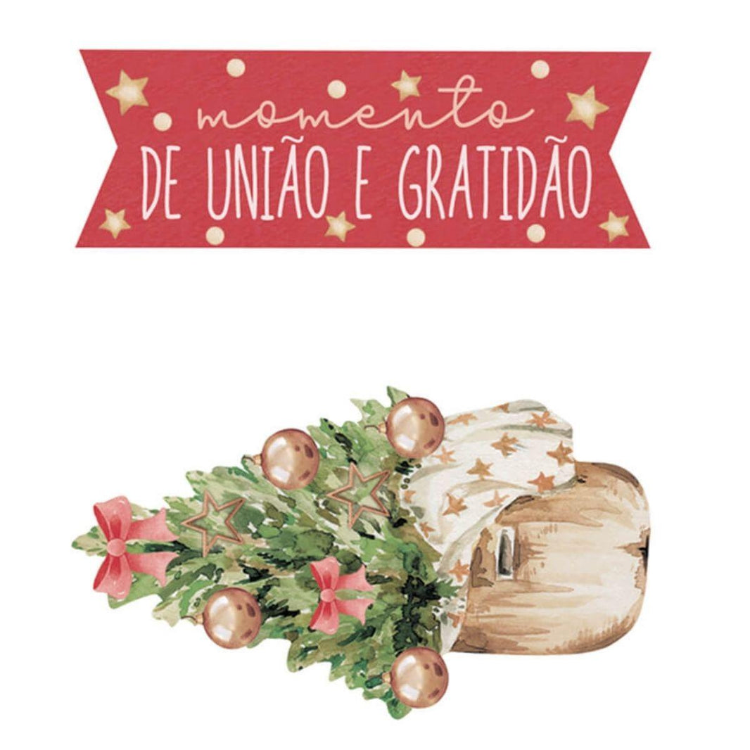 Aplique Litoarte APMN4-039 4cm Natal Boho Pinheiro e Tag 2 peças - Palácio da Arte