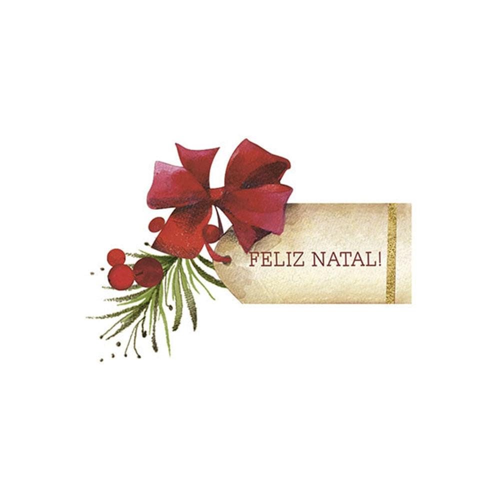Aplique Litoarte APMN8-128 8cm Natal Tag Feliz Natal - Palácio da Arte