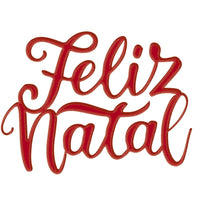 Aplique Litoarte APMN8-141 8cm Natal Feliz Natal Vermelho - Palácio da Arte