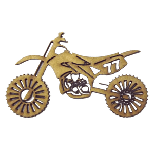 Aplique Moto Cross 4x7cm em MDF - Palácio da Arte