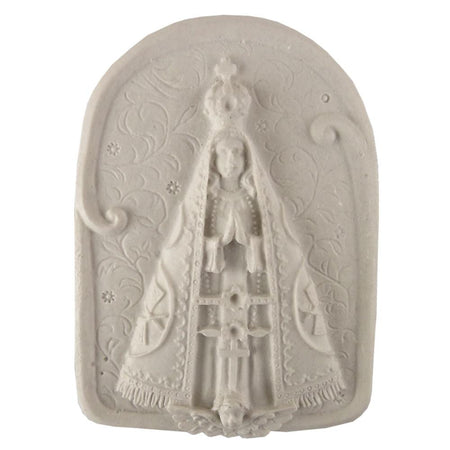 Aplique Nossa Senhora Aparecida 8,5x6cm Resina - Palácio da Arte