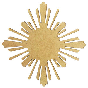 Aplique Ostensório 16,5x16,5cm em MDF - Palácio da Arte